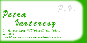 petra varteresz business card